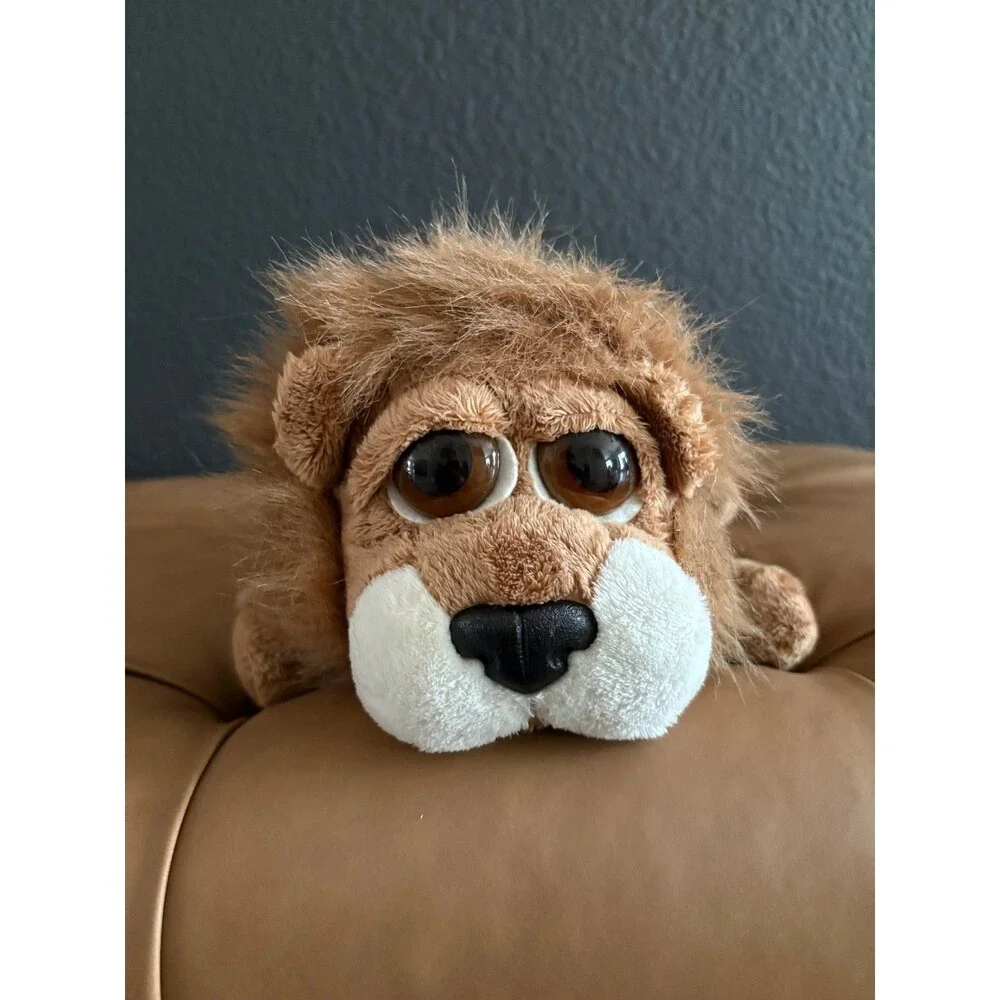 Vintage Russ Berrie Carnie Lion Brown Shaggy Mane Big Eyes Plush Toy Item 23463